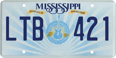 MS license plate LTB421