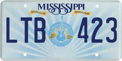 MS license plate LTB423