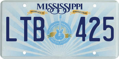MS license plate LTB425