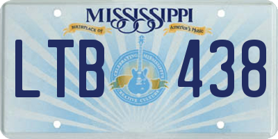 MS license plate LTB438