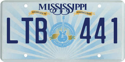 MS license plate LTB441