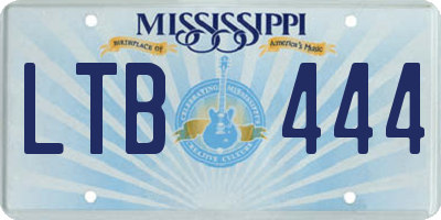 MS license plate LTB444
