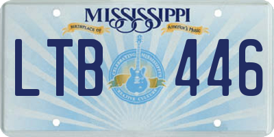 MS license plate LTB446
