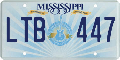 MS license plate LTB447