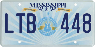 MS license plate LTB448