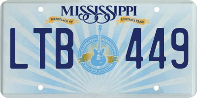 MS license plate LTB449