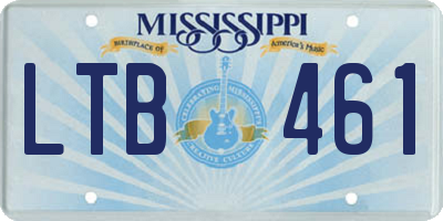 MS license plate LTB461