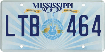 MS license plate LTB464
