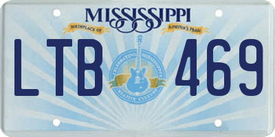 MS license plate LTB469