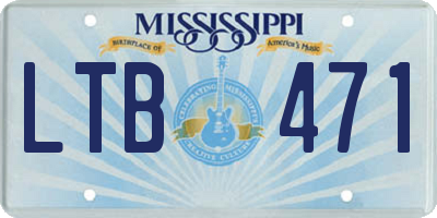 MS license plate LTB471