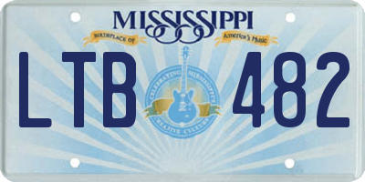 MS license plate LTB482