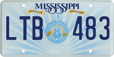 MS license plate LTB483