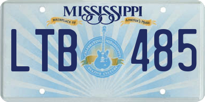 MS license plate LTB485