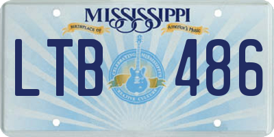 MS license plate LTB486