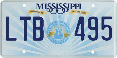MS license plate LTB495