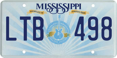 MS license plate LTB498