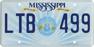 MS license plate LTB499