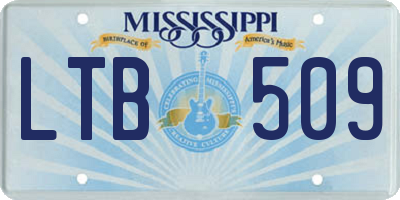 MS license plate LTB509