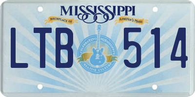 MS license plate LTB514
