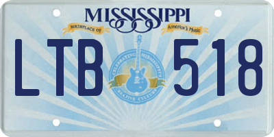 MS license plate LTB518
