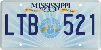 MS license plate LTB521