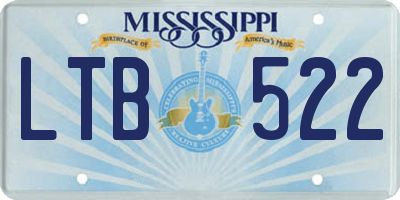MS license plate LTB522
