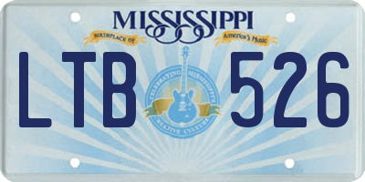 MS license plate LTB526