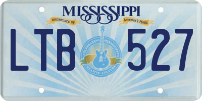 MS license plate LTB527