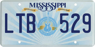 MS license plate LTB529
