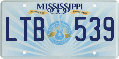 MS license plate LTB539