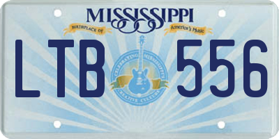 MS license plate LTB556