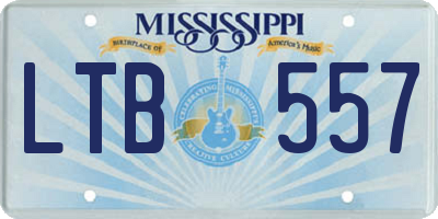 MS license plate LTB557