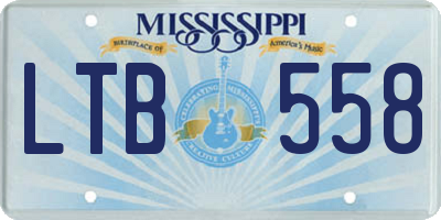 MS license plate LTB558
