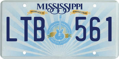 MS license plate LTB561