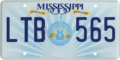 MS license plate LTB565