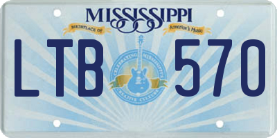 MS license plate LTB570
