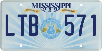 MS license plate LTB571