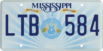 MS license plate LTB584