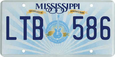 MS license plate LTB586