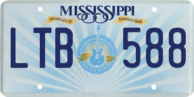 MS license plate LTB588