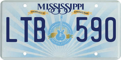 MS license plate LTB590