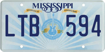 MS license plate LTB594