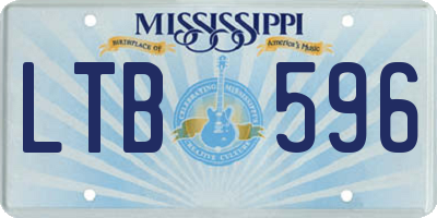 MS license plate LTB596