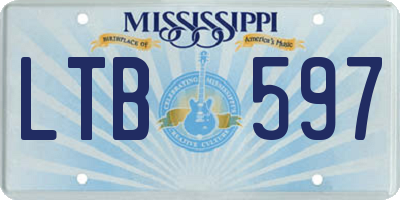MS license plate LTB597