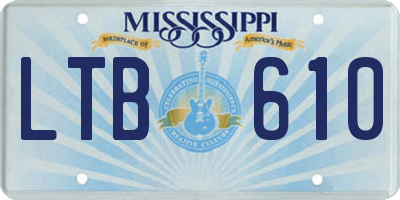 MS license plate LTB610