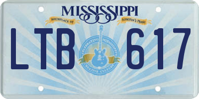 MS license plate LTB617