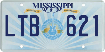 MS license plate LTB621