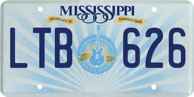 MS license plate LTB626
