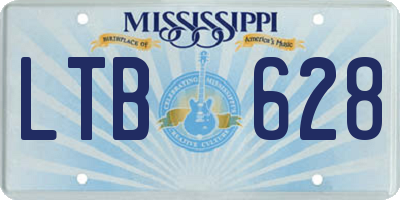 MS license plate LTB628