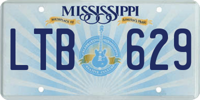 MS license plate LTB629